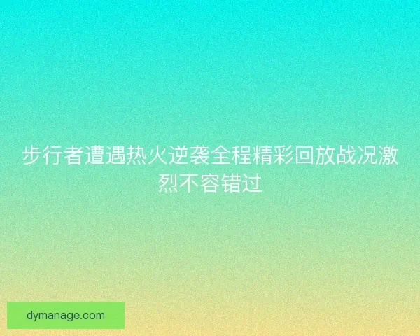 步行者遭遇热火逆袭全程精彩回放战况激烈不容错过